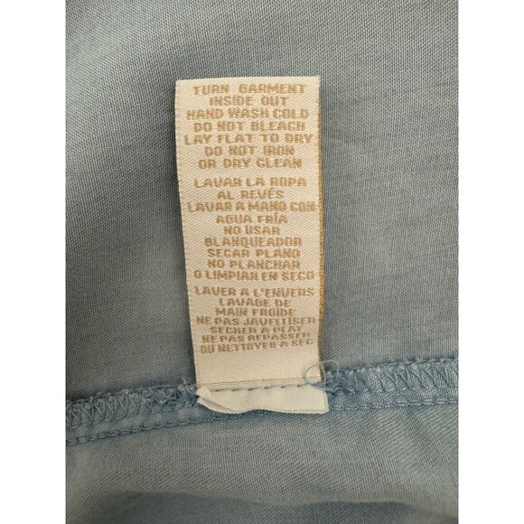 Light Blue Challis V-Neck Bell Sleeve Shift Dress Size 22W 3X Plus Size Fall - Picture 9 of 9